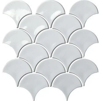 Bijela riblja ljuska Tile Backsplash